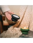 Cement cup with wooden core scented candle